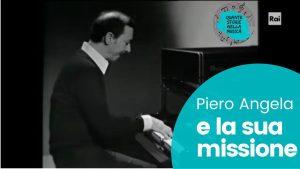 Piero Angela in Rai che suona il Pianoforte